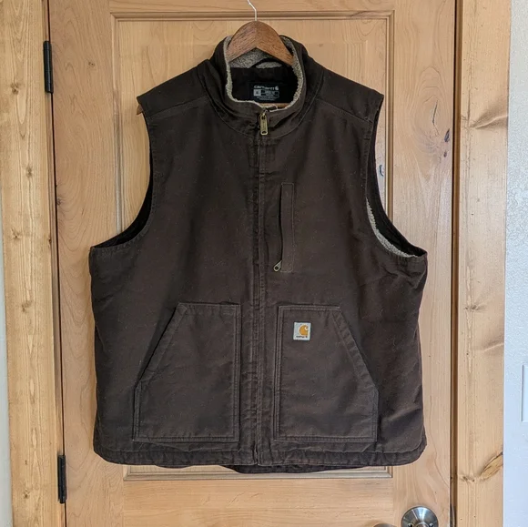 Brown Sleeveless Work Vest - Picture 1 of 5